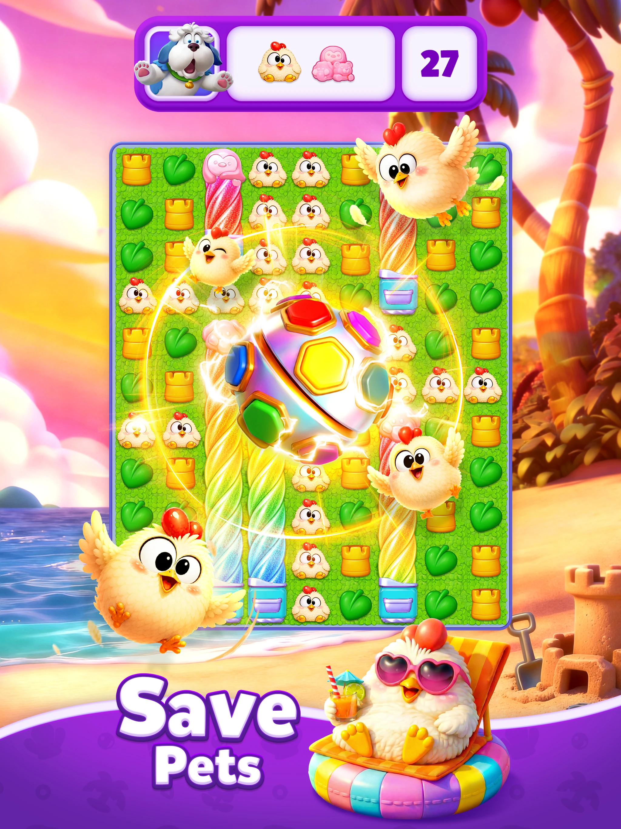 Pop Island: Match & Build screenshot